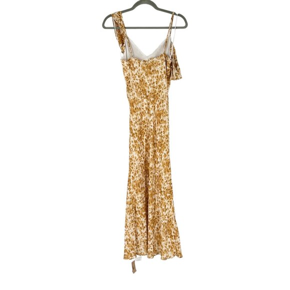 NWT Reformation Reya One Shoulder Midi Dress in Goldfinch - Picture 3 of 8